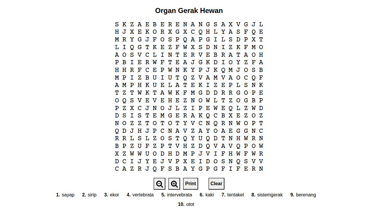 Organ-Organ Gerak pada Hewan