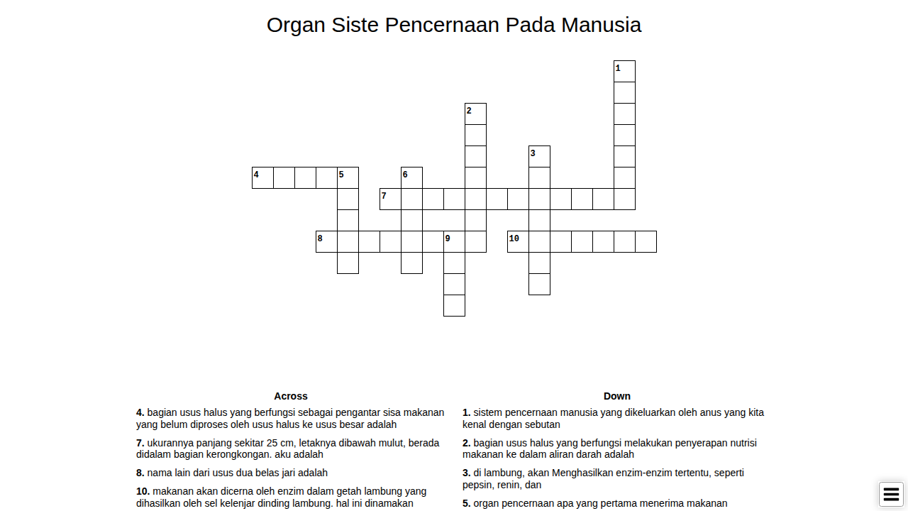 Organ Sistem Pencernaan Manusia